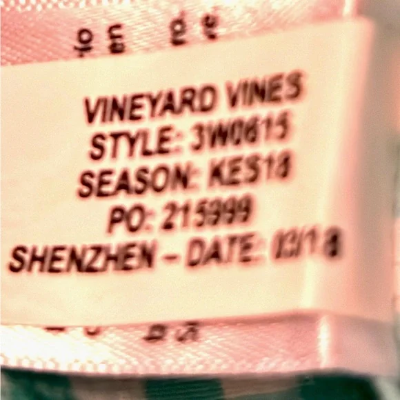 Vineyard Vines Green and White 100% Cotton Whale Shirt Boy’s Size 16 - Picture 4 of 8